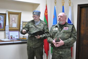 Атаман Слободзейского казачьего округа Черноморского казачьего войска ПМР казачий полковник А.Т. Семчак и помощник атамана СКО есаул И.Н. Воронюк посетили Слободзейский РОВД МВД ПМР