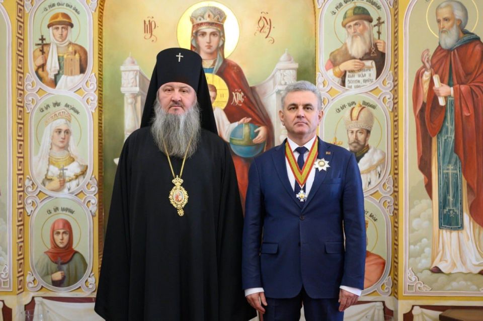 Президент Вадим Красносельский награждён орденом благоверного князя Даниила Московского II степени за вклад в развитие церковно-государственных отношений