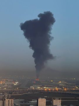 Мощный пожар в Эрбиле после очередного прилета по американским объектам