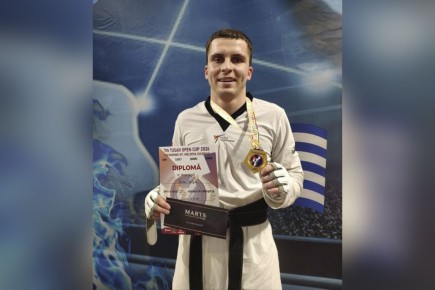 Лидер приднестровского тхэквондо Дмитрий Шуляк завоевал золото на международном турнире TUSAH OPEN 2026 в Кишиневе