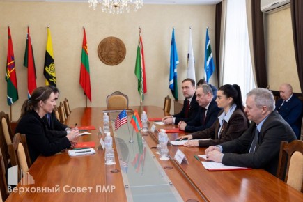 Председатель Верховного Совета ПМР Татьяна Залевская приняла Кимберли Запфель, начальника политико-экономического отдела посольства США в РМ