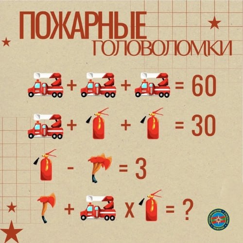 Пришло время пожарных головоломок!
