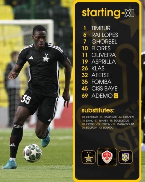 «Шериф» опубликовал стартовый состав на матч с «Дачией-Буюканы»