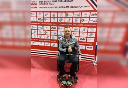 Паратеннисист Дмитрий Лавров - бронзовый призер международного турнира «ITTF World Para Challenger Lignano» в Италии
