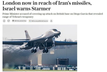 Иранские ракеты могут долететь до Лондона — такого не было со времён Второй мировой войны, — The Telegraph