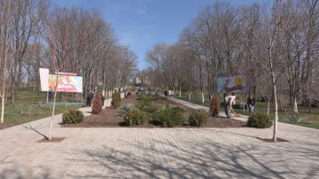 Парк Победы в Гиске приводят в порядок на майские праздники