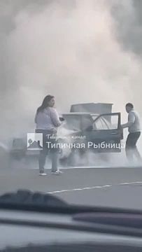 В Рыбнице машина загорелась посреди дороги вчера вечером