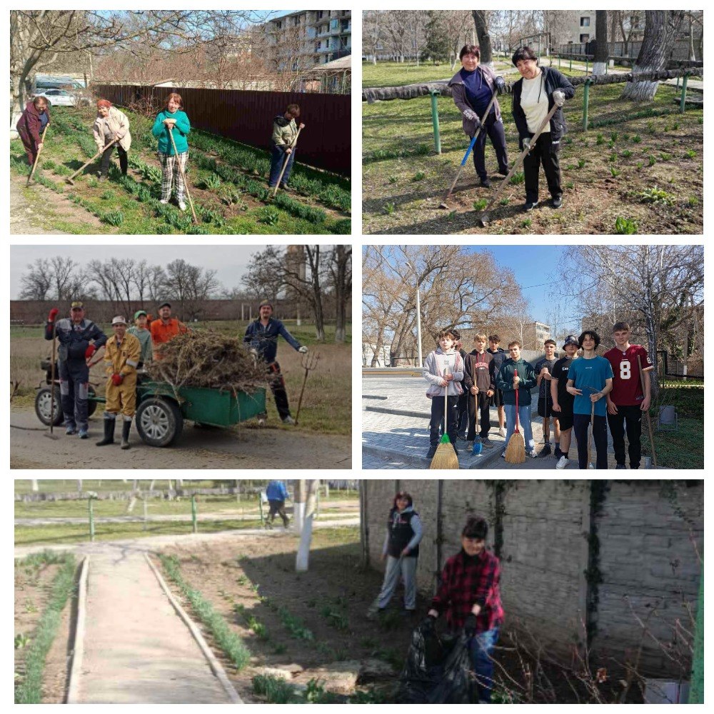 Субботник сегодня охватил и поселок Красное