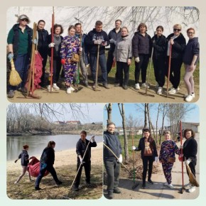 Педагоги ДДЮТ в рамках республиканского субботника приняли участие в благоустройстве городского пляжа