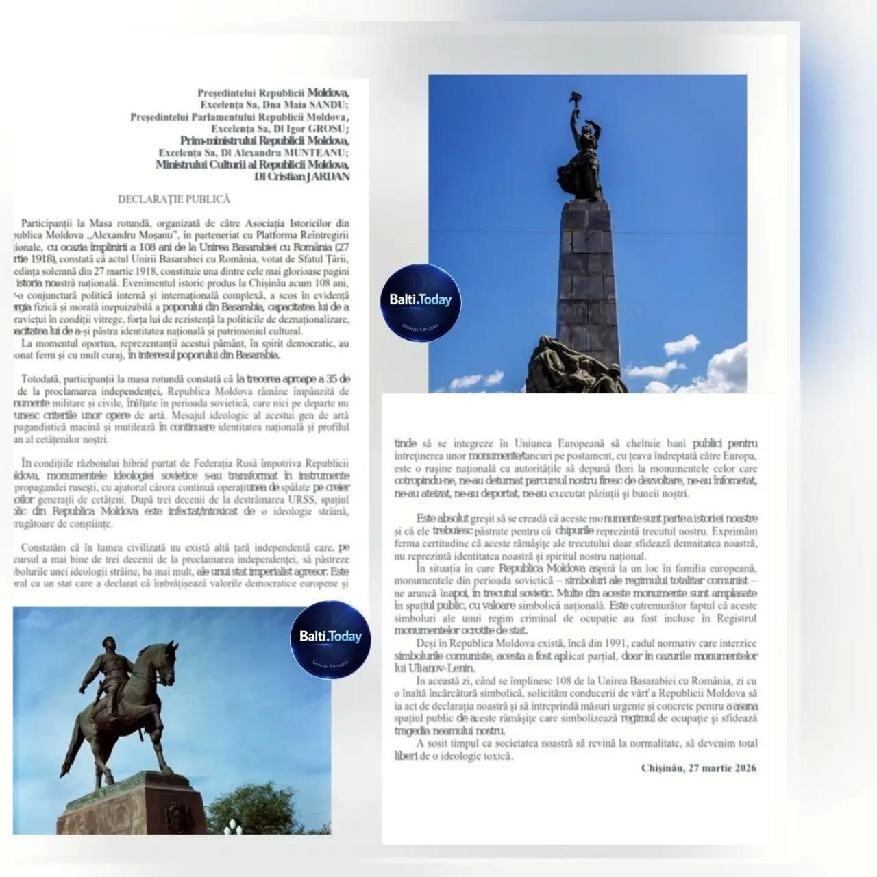 В Молдове требуют снести советские памятники