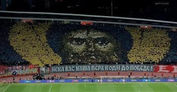 УЕФА оштрафовала сербский футбольный клуб «Црвена Звезда» на 95 500 евро за баннер с изображением Спасителя и надписью «Пусть наша вера приведет вас к победе»