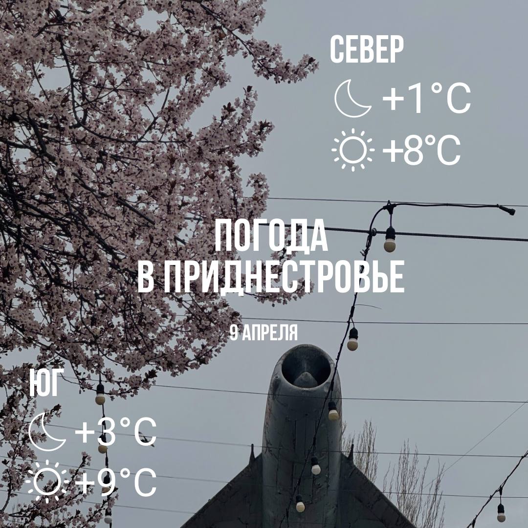 Днём – до +9°С, местами кратковременные дождь и мокрый снег