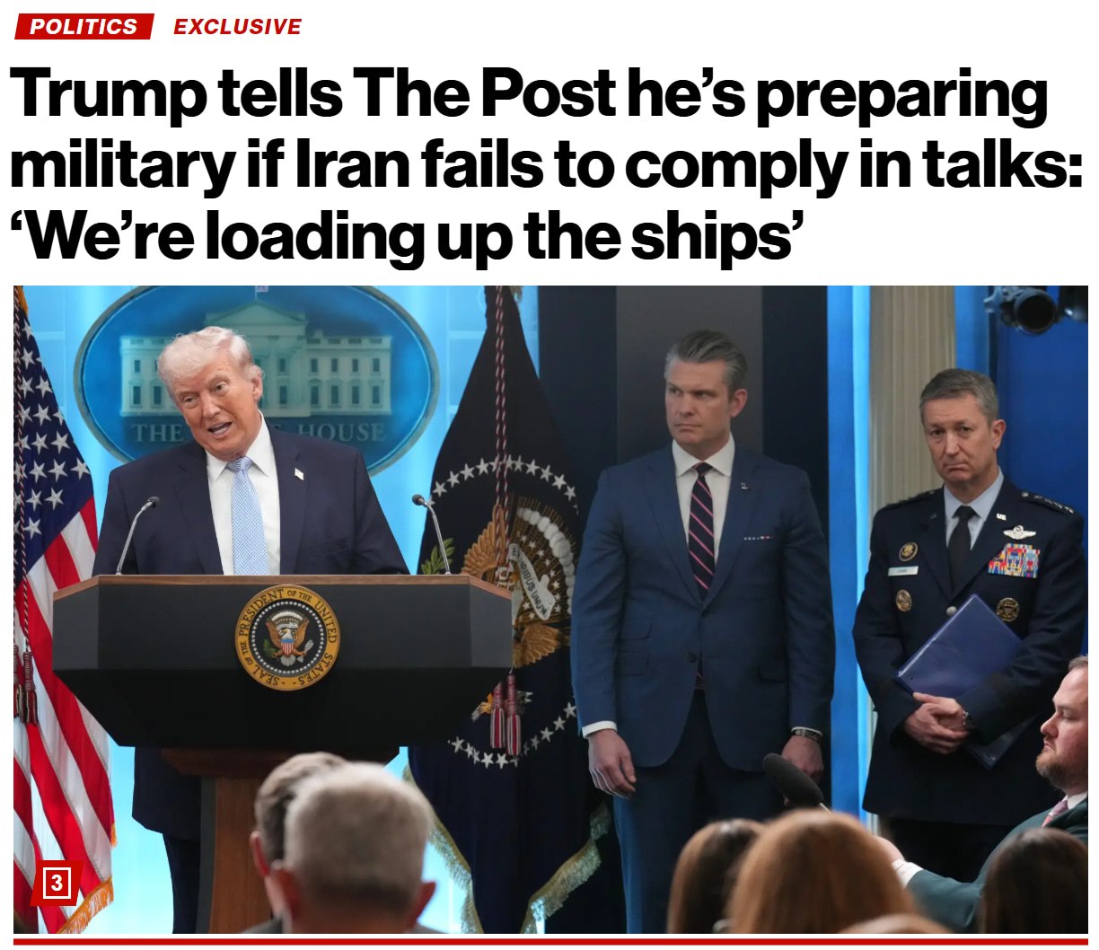 Трамп готовит армию, если Иран не выполнит условия переговоров, — The New York Post