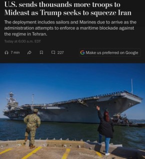 США перебрасывают 10 тысяч военных на Ближний Восток для давления на Иран, — The Washington Post