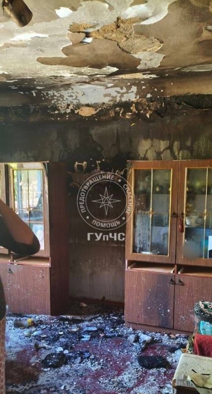 В Дубоссарах произошёл пожар в квартире Пенсионерка зажгла свечу в серванте и на время вышла в другую комнату