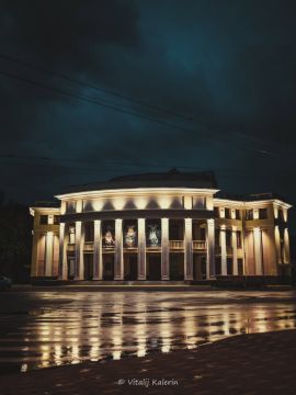 Чарующий ночной Тирасполь после грозы
