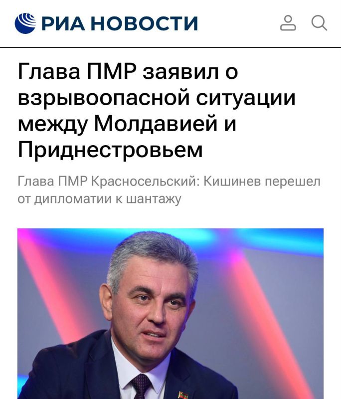 Президент ПМР: Молдова отказалась от дипломатии и перешла к шантажу