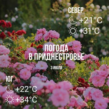 Днём – до +34°С, местами кратковременный дождь с грозой