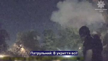 Момент прилёта баллистических ракет в Киеве сегодня ночью
