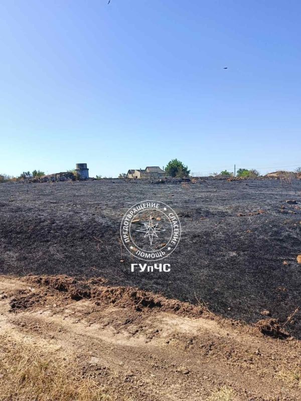 В Григориополе выгорели 83 гектара сухой травы