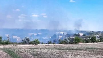 Накануне возле села Никольское (Слободзейский район) произошло крупное возгорание сухой травы