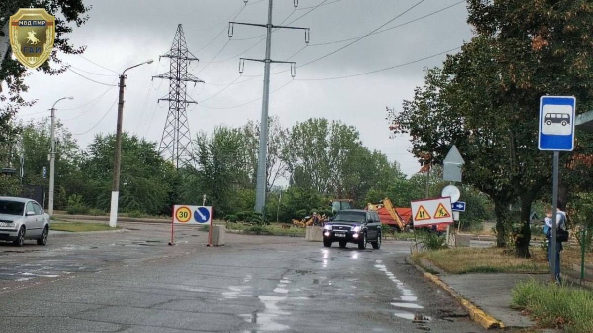 В Бендерах ограничено движение из-за дорожных работ