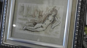 Оригинал картины «Лежащая обнаженная» Михаила Ларионова сегодня представлен в экспозиции историко-краеведческого музея