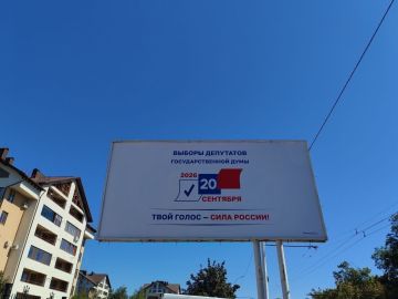 В городах Приднестровья размещены информационные баннеры о выборах в Госдуму РФ