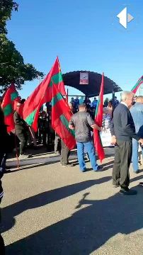 Прямо сейчас у ТПП «Бендеры-Кишинёв» проходит митинг-протест приднестровцев против введения псевдо-НДС и акцизов со стороны Молдовы