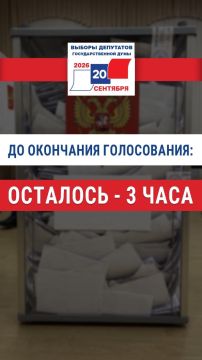 До окончания голосования осталось 3 часа