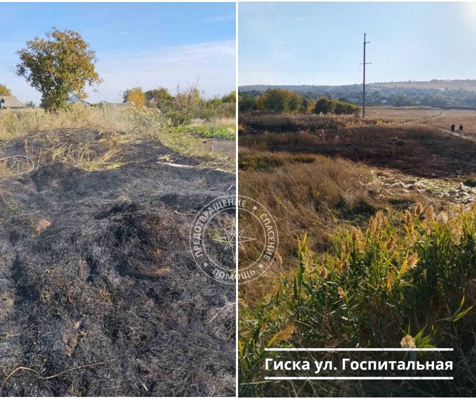 В Бендерах и Гиске тушили сухую траву и мусор