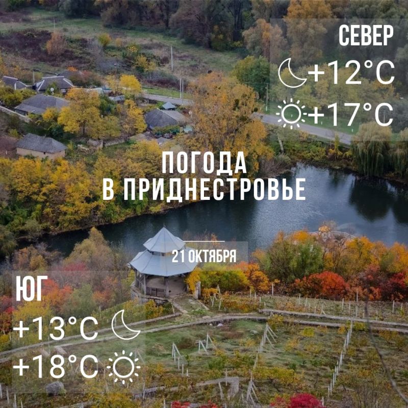Утром местами туман. Днём – до +18°С, без существенных осадков