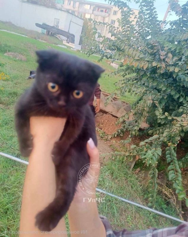 Котёнка спасли в Бендерах.